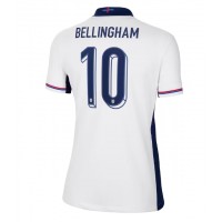 Camiseta Inglaterra Jude Bellingham #10 Primera Equipación Replica Eurocopa 2024 para mujer mangas cortas